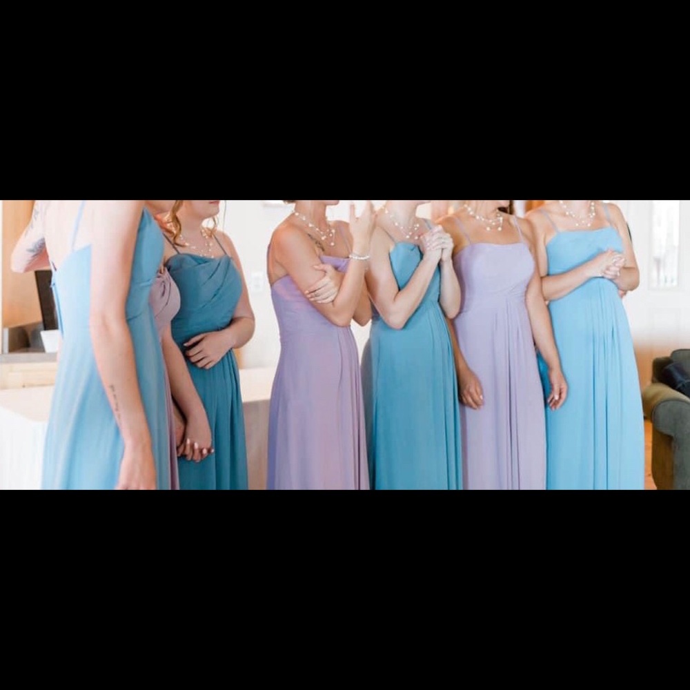 Mori Lee Pleated Bodice Chiffon Bridesmaid Dress